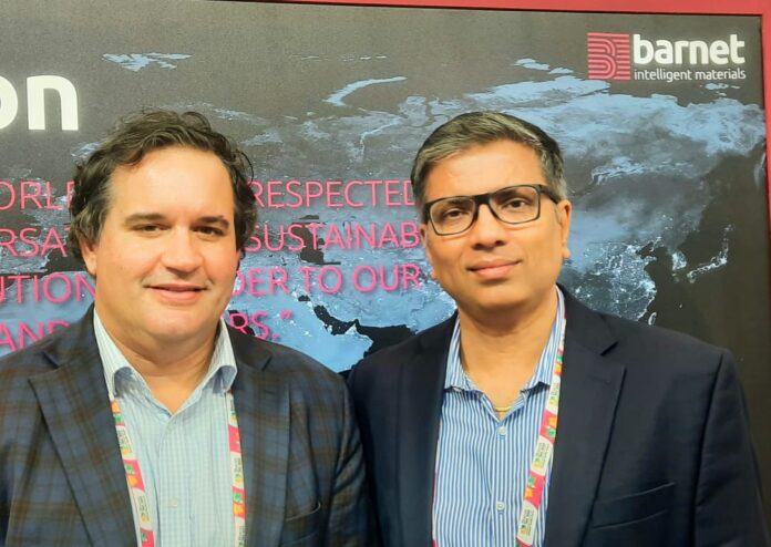 Bradley G. McCrary, Business Director of Yarns, William Barnet & Son, LLC (L) and S Rammohan Rao, Director of Business Development at Barnet India Marketing and Distribution LLP (R)