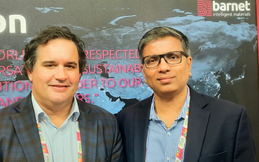 Bradley G. McCrary, Business Director of Yarns, William Barnet & Son, LLC (L) and S Rammohan Rao, Director of Business Development at Barnet India Marketing and Distribution LLP (R)