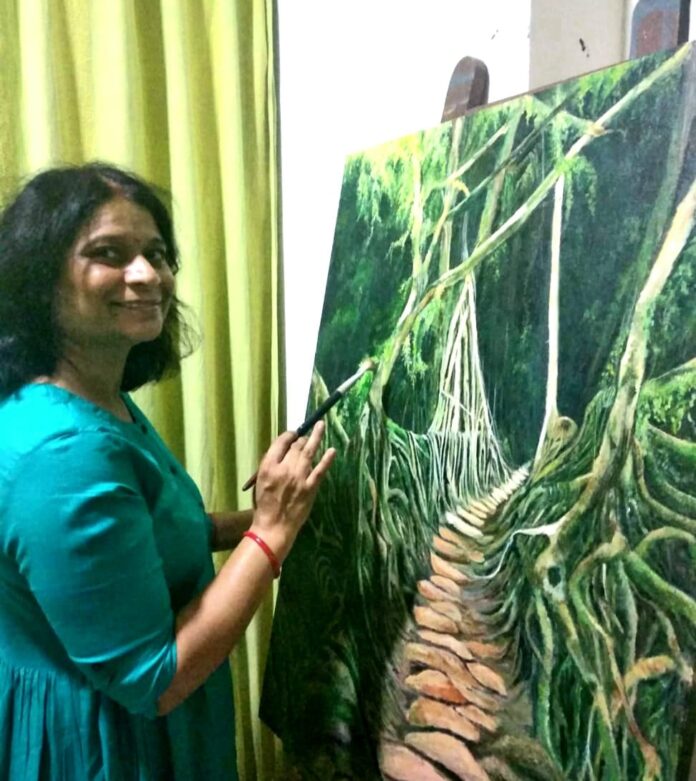 Pratibha Awasthi – The Artist Who Reconstructs the Rhythm of Nature on Her Canvas