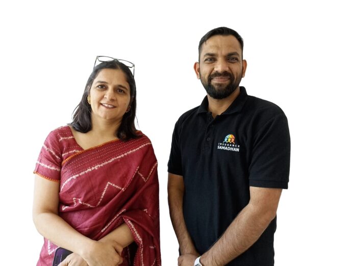 Shilpa Arora, Co-founder & COO (L), and Ravi Mathur, Co-founder & CTO (R), Insurance Samadhan