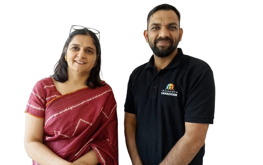 Shilpa Arora, Co-founder & COO (L), and Ravi Mathur, Co-founder & CTO (R), Insurance Samadhan