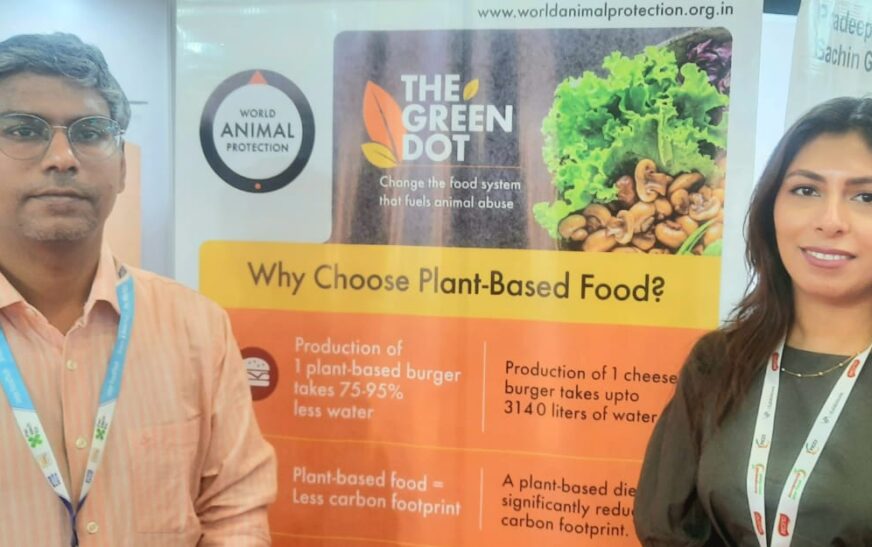 Abhishek Shankhwar (L), Fundraising Manager – India, and Surbhi Chopra (R), Senior Campaign Officer, World Animal Protection