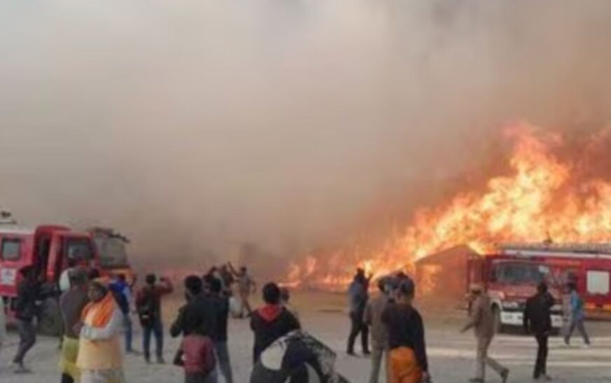 Massive Fire at Maha Kumbh Engulfs 18 Tents