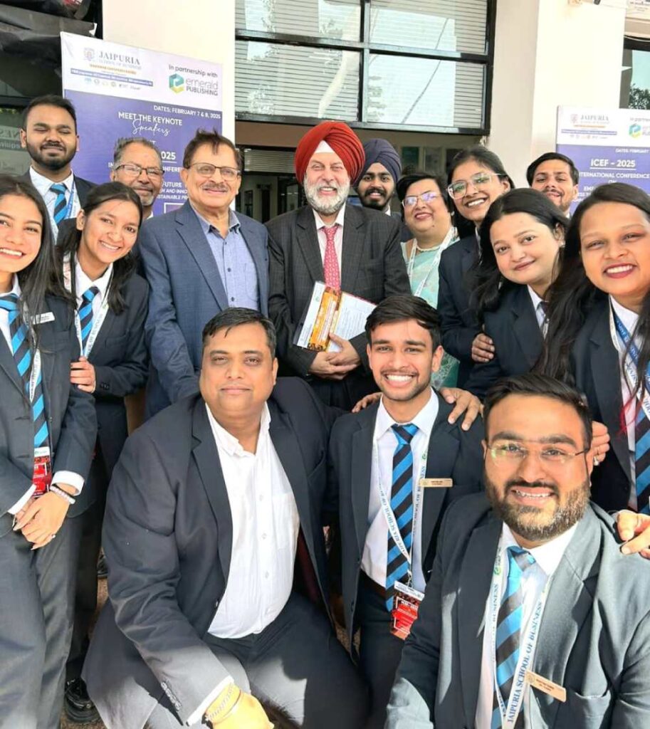 Manjeev Singh Puri, former Indian Ambassador to Nepal, with Faculty and Students of Jaipuria School of Business