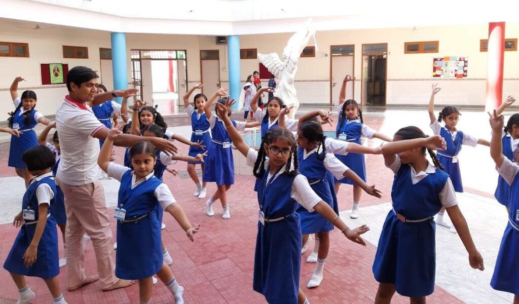 Rahul Gupta Teaching the Contours of Dance Steps to Students