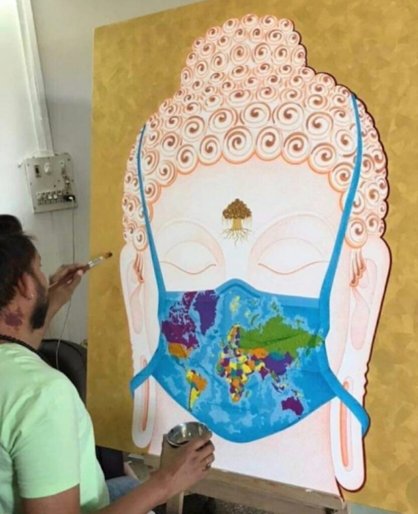 Masking Buddha—Merging Social Paradigm with the Spiritual Aether