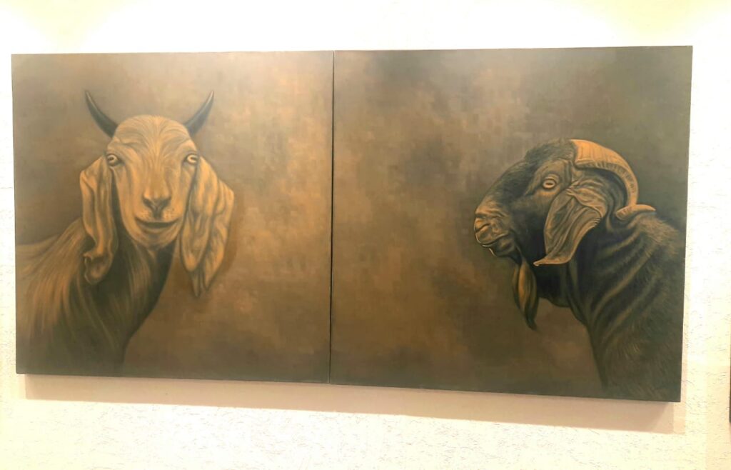 The Silent Witness of Colour - Shalender Singh Depicting Goat Companions in Their Own Space